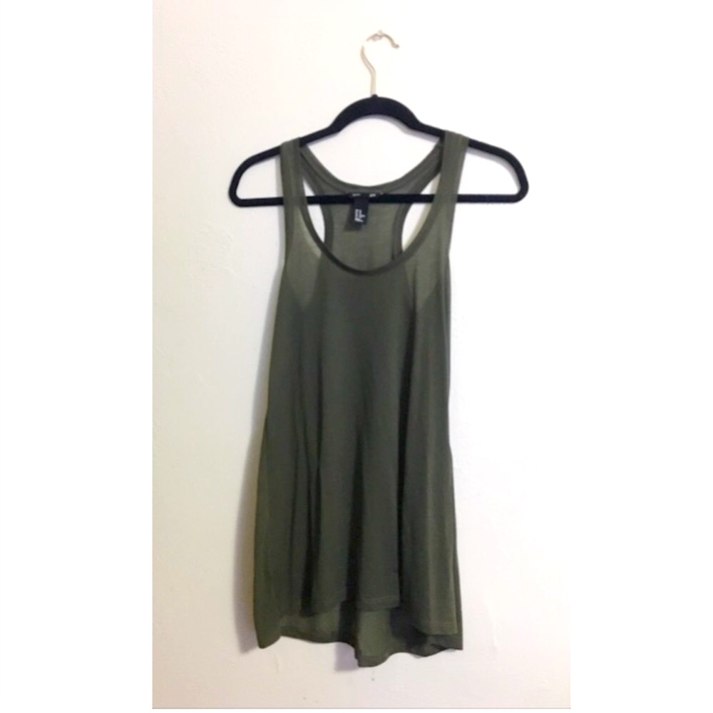 New H&M Basic Olive Tank